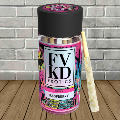 FVKD Exotics Liquid Diamond Pre Rolls Raspberry | 7.5g