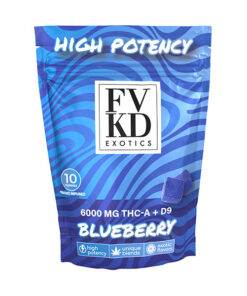 FVKD Exotics THCa + D9 Gummies 6000mg/10ct | Blueberry