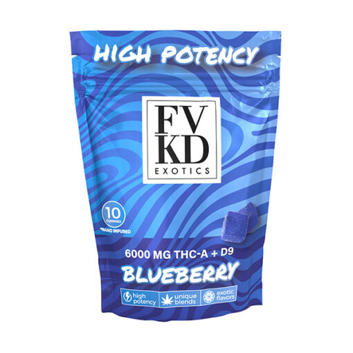 FVKD Exotics THCa + D9 Gummies 6000mg/10ct | Blueberry