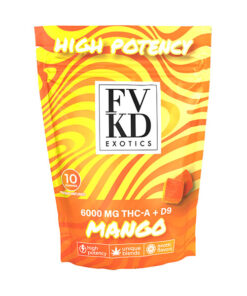 FVKD Exotics THCa + D9 Gummies 6000mg/10ct | Mango