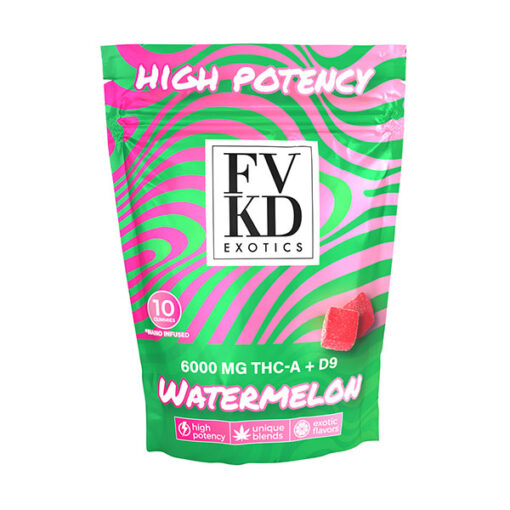 FVKD Exotics THCa + D9 Gummies 6000mg/10ct | Watermelon